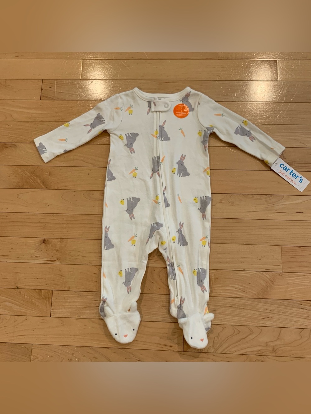 Carter's Baby Size 6 months Bunny Footed Sleeper Cotton PJ Pajamas